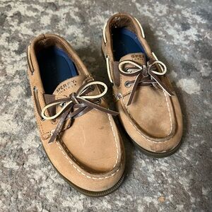 Sperry’s Little Boys size 12 Tan Slip On Boat Shoe